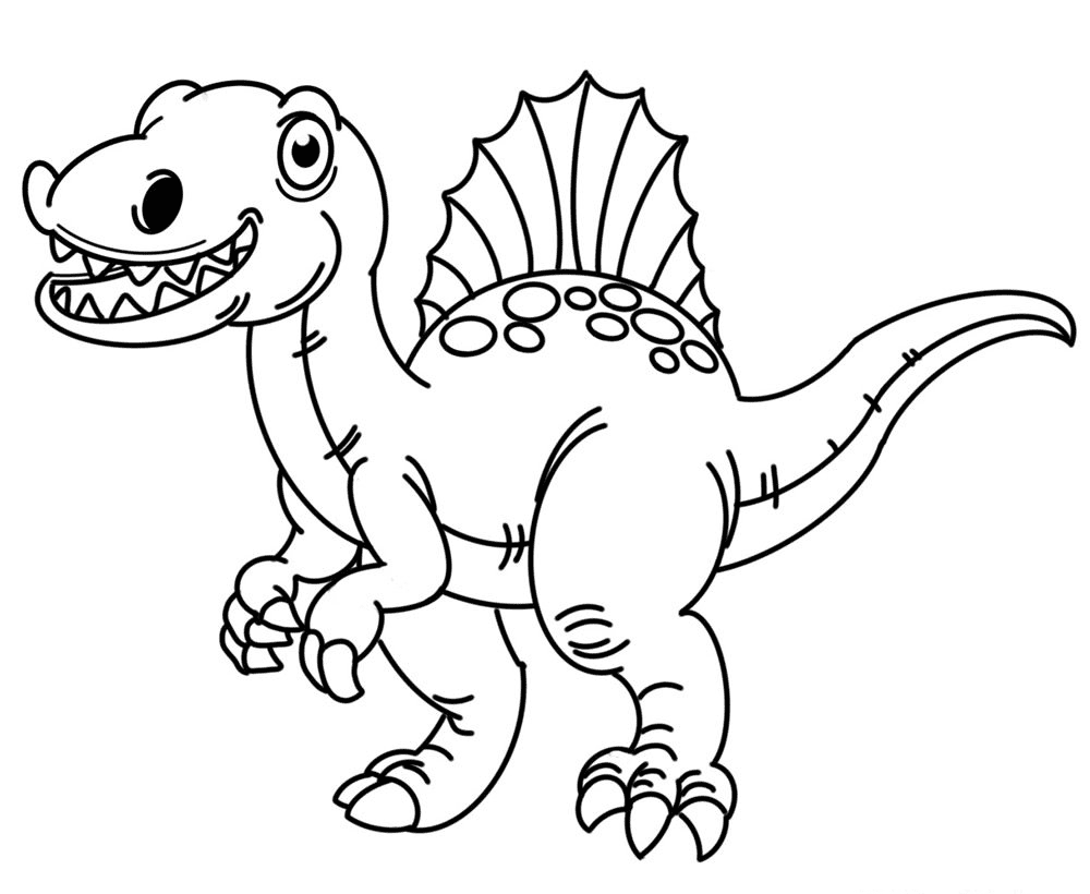 Standing Spinosaurus Coloring Page