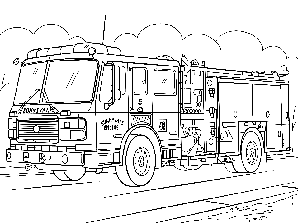 Camion de pompiers Sunnyvale de Fire Truck