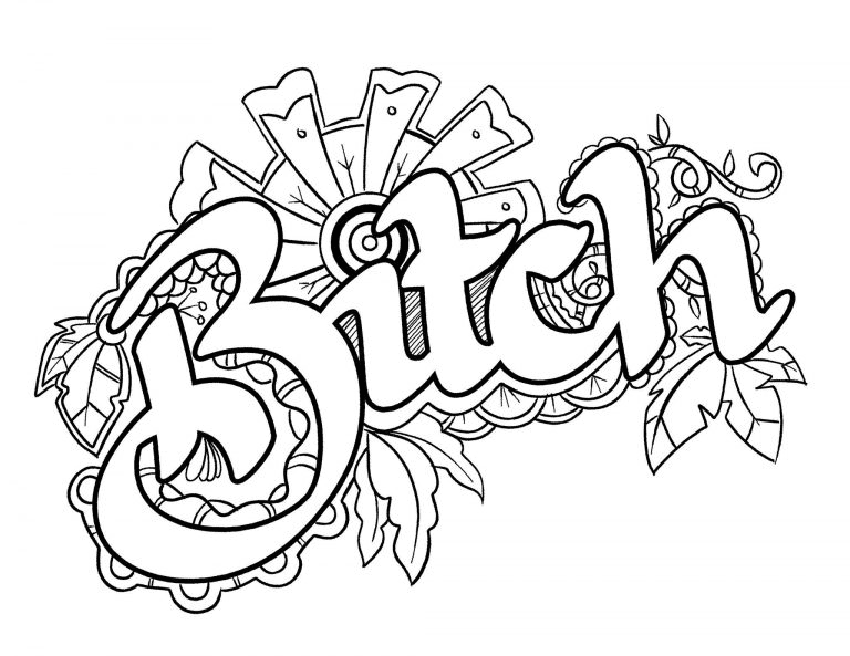Swear Word Printable Coloring Page
