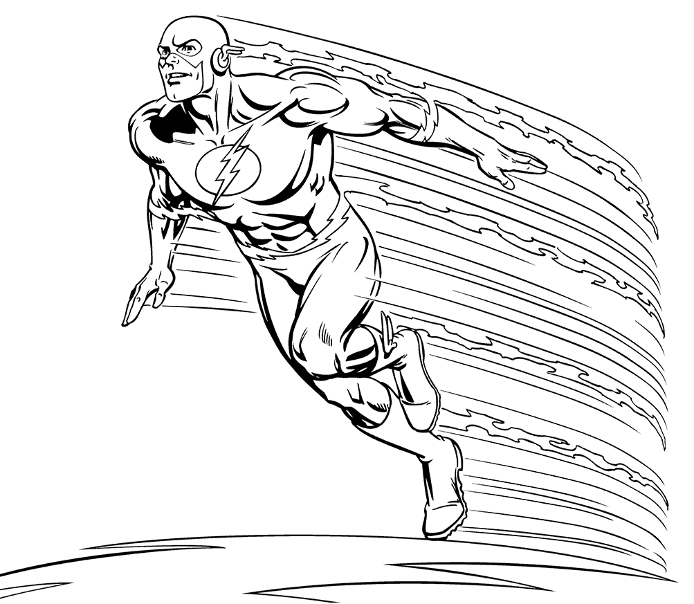 The Flash Justice League Coloring Page