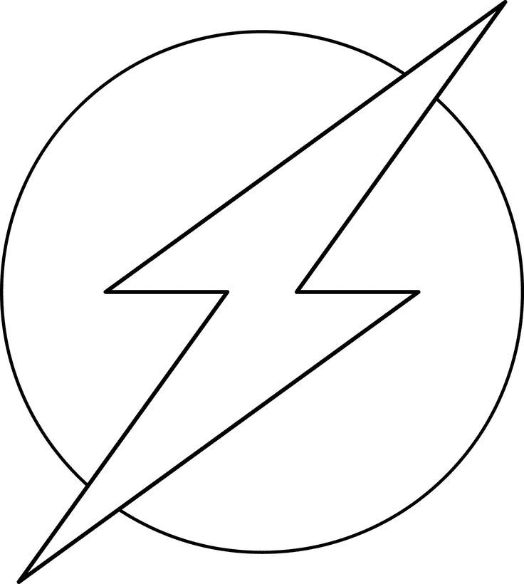 The Flash Logo Coloring Page