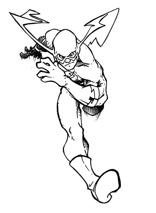 The Flash Printable Coloring Page