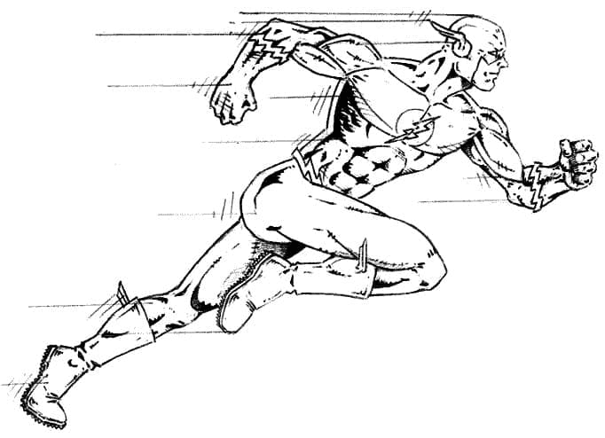 The Flash Running Coloring Page