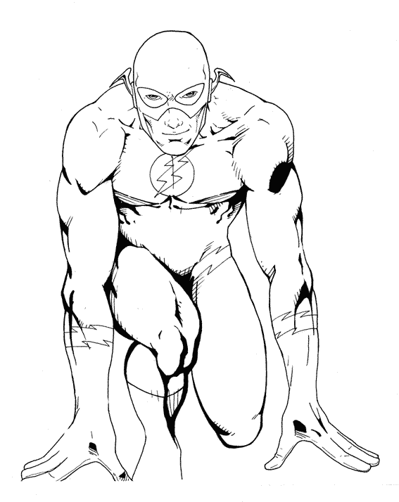The Flash is Ready Coloring Pages
