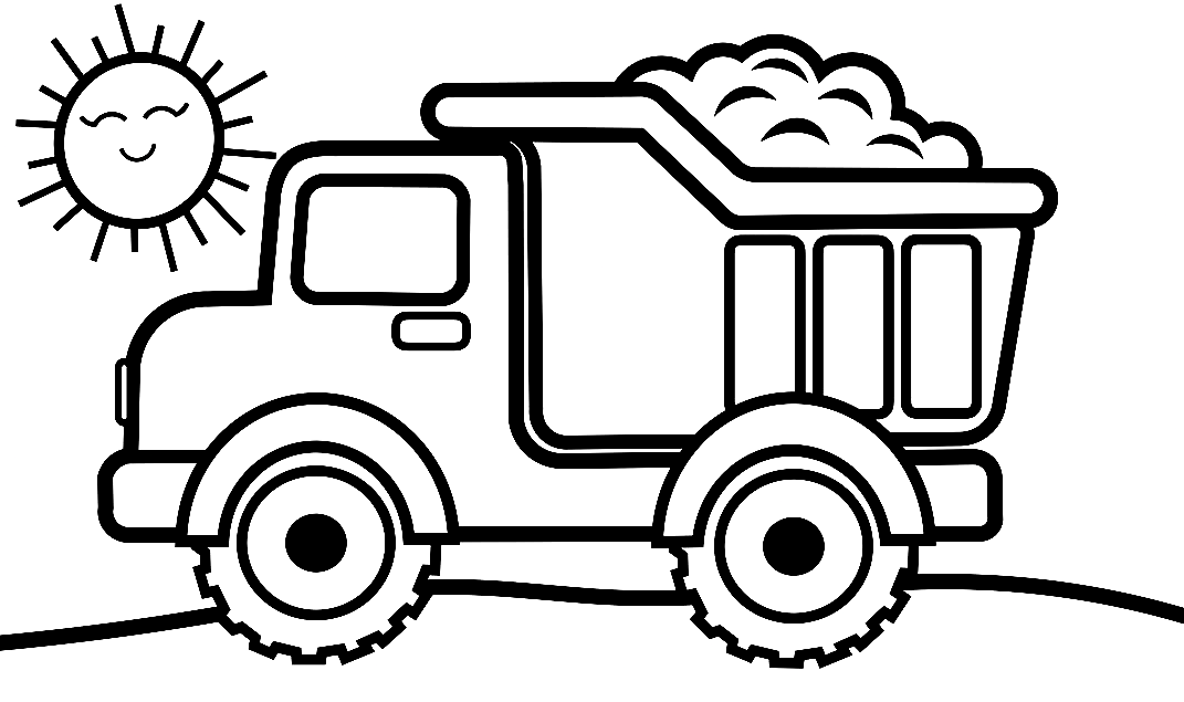 Toy Dump Truck Coloring Page