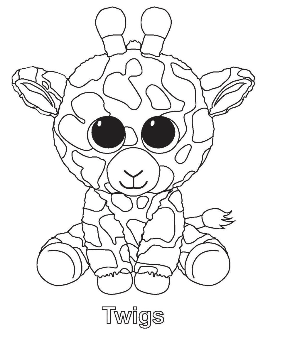 Twigs Beanie Boos Coloring Page