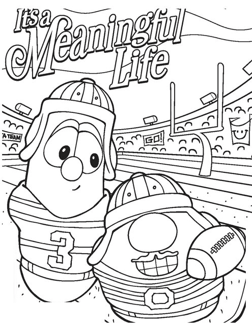 VeggieTales Rugby Sport Coloring Page