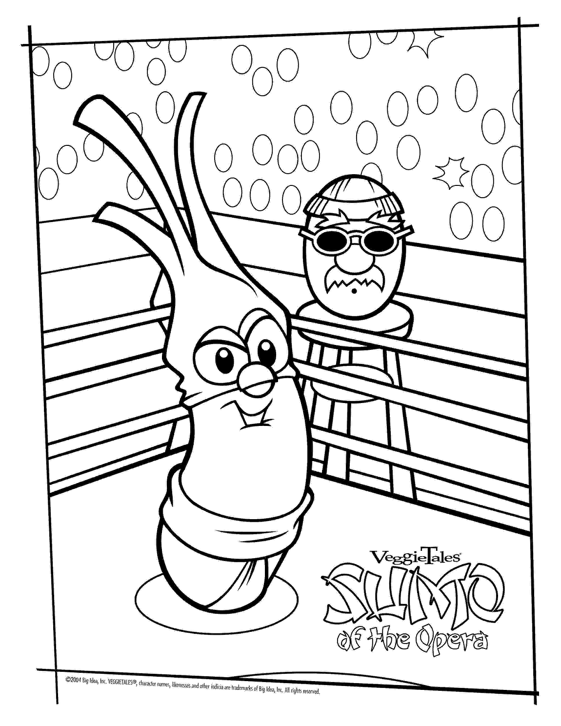 VeggieTales Sumo of the Opera Coloring Pages