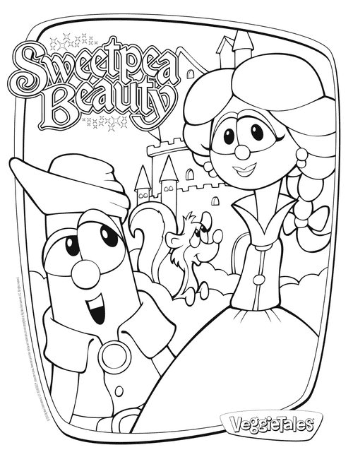 VeggieTales Sweetpea Beauty Coloring Pages