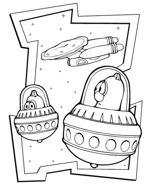 VeggieTales in Space Coloring Page