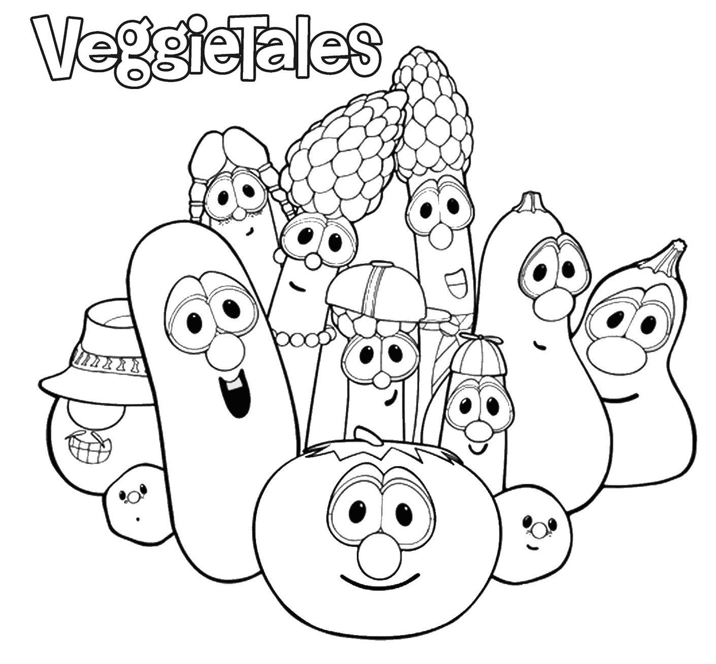 veggietales in the house coloring page ideas