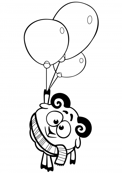 Wally com balões de KikoRiki