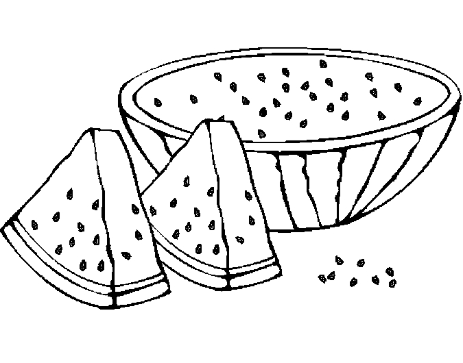 Watermelon to print Coloring Page