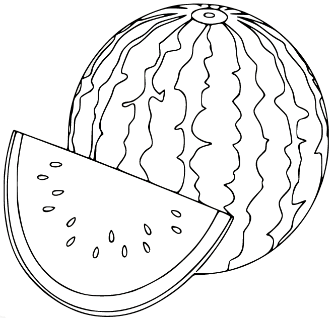Watermelons Coloring Page