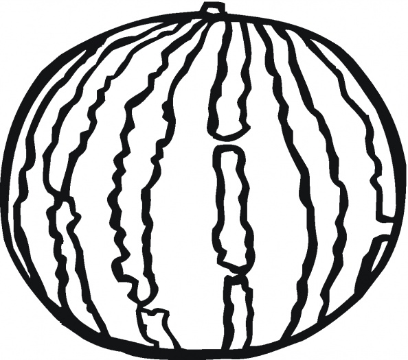 Whole Watermelon Coloring Pages