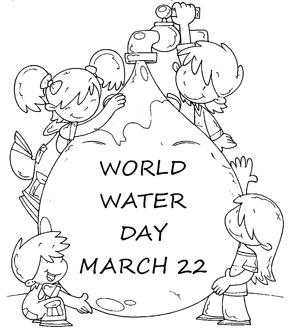 Coloriage Journée mondiale de l'eau 22 mars