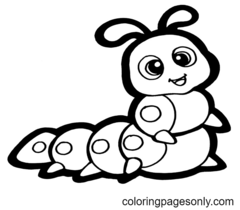 Worm Coloring Pages