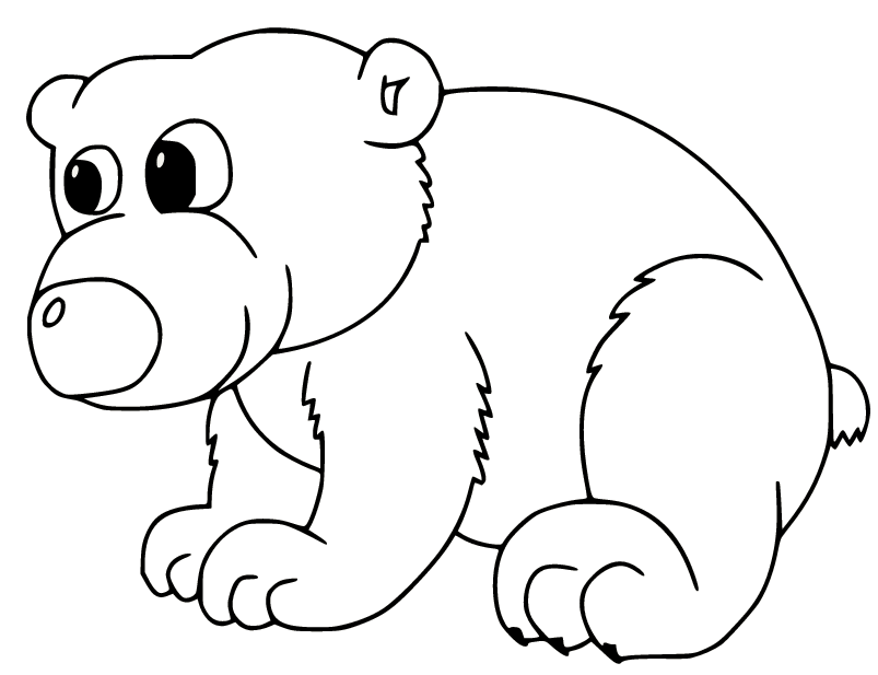 Young Polar Bear Coloring Pages