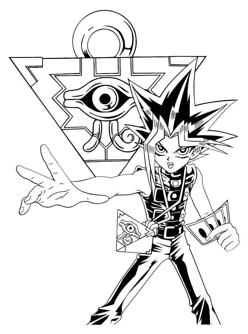 Yugi Muto Solves the Puzzle Coloring Page