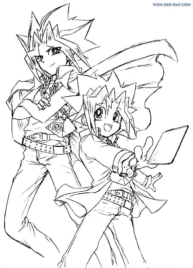 Yugi Muto Coloring Pages 