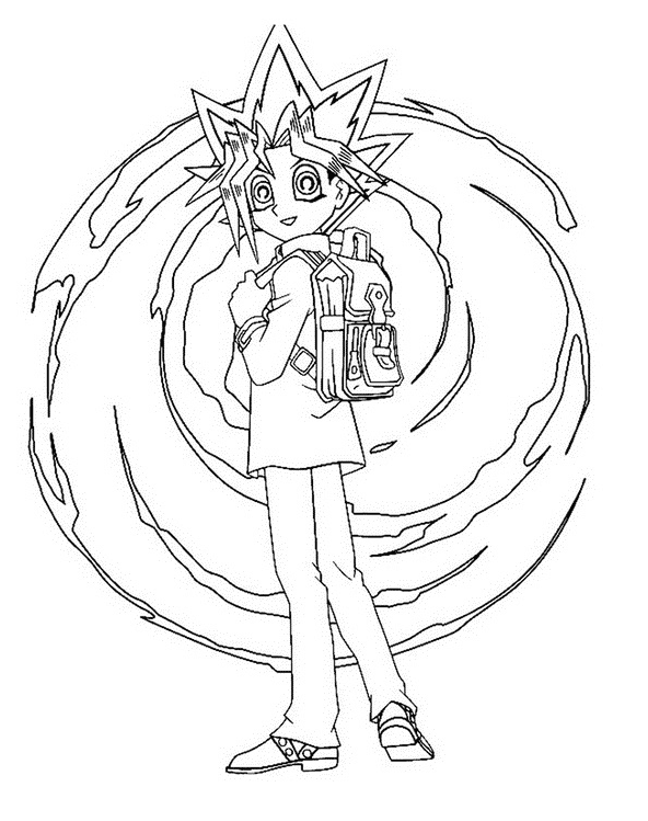 Yugi Muto for Kids Coloring Page