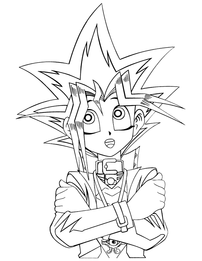 Yugi Muto Coloring Pages