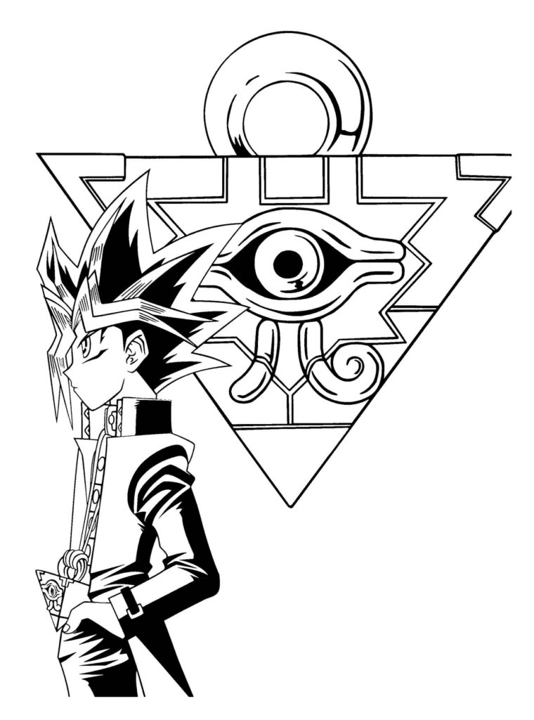 Yugioh and the Puzzle Coloring Page