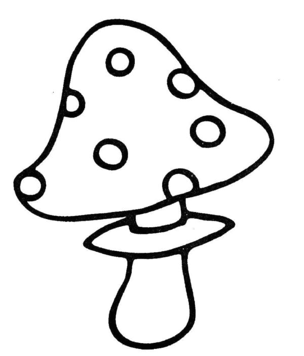 Coloriage d'un champignon à imprimer