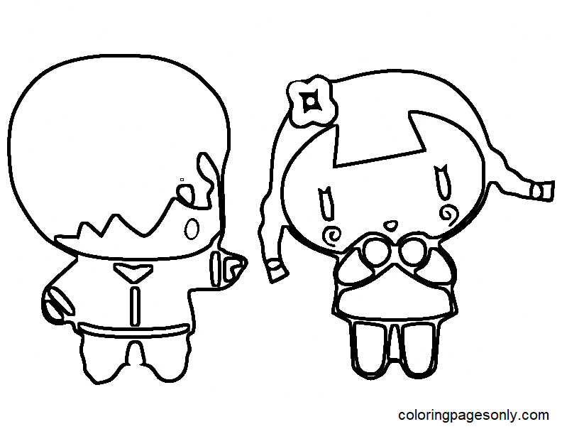 Abyo and Ching Coloring Page