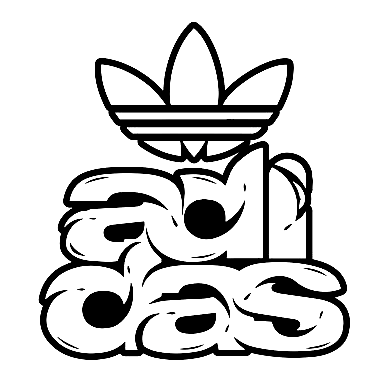 Логотип Adidas для печати бесплатно Раскраски