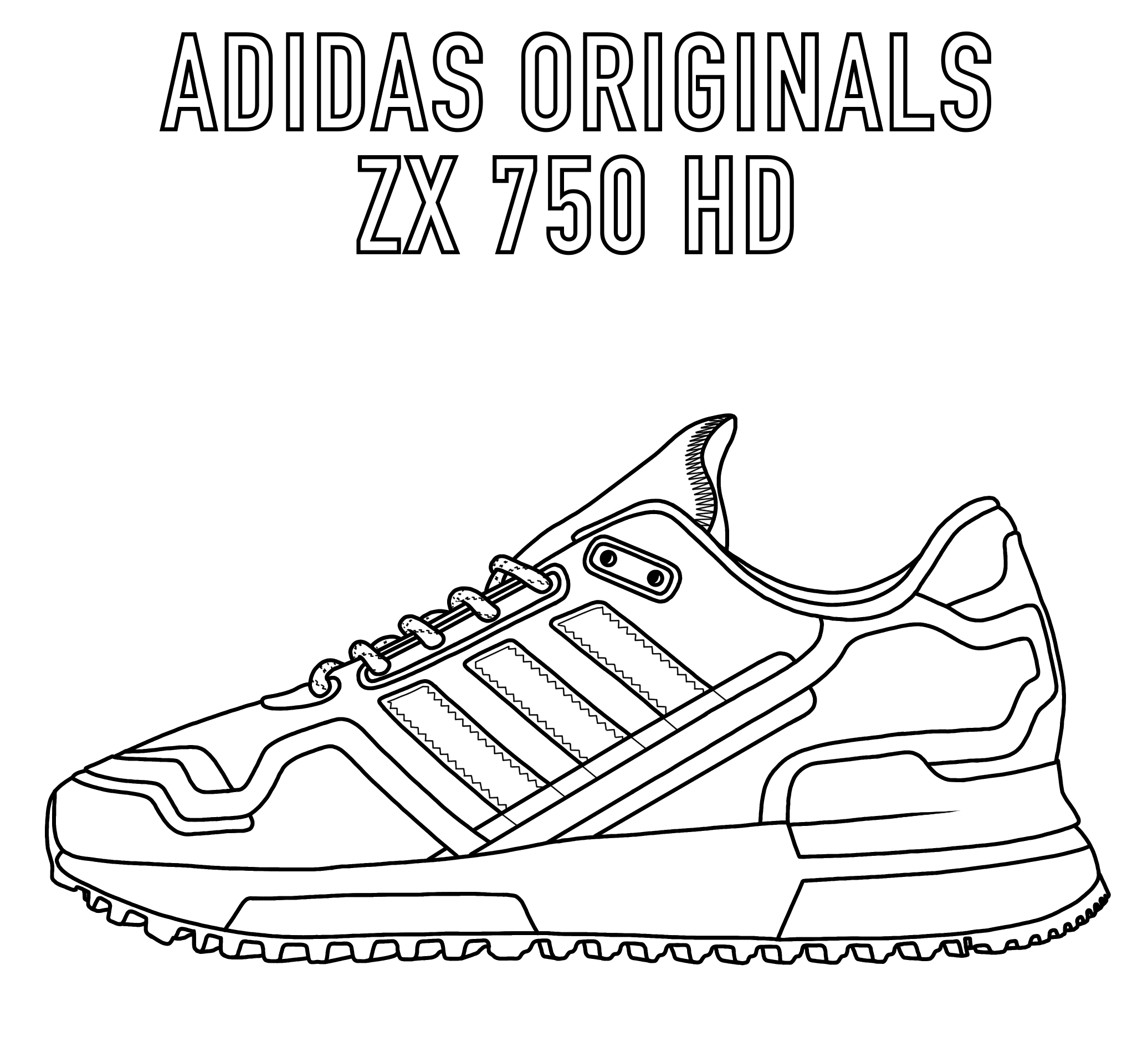 Раскраска Обувь Adidas Originals