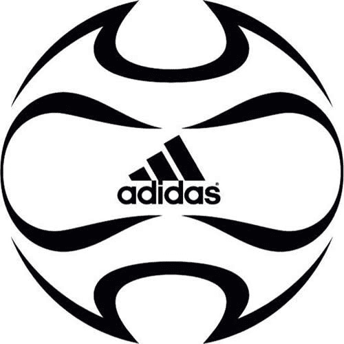 Раскраска футбольный мяч Adidas