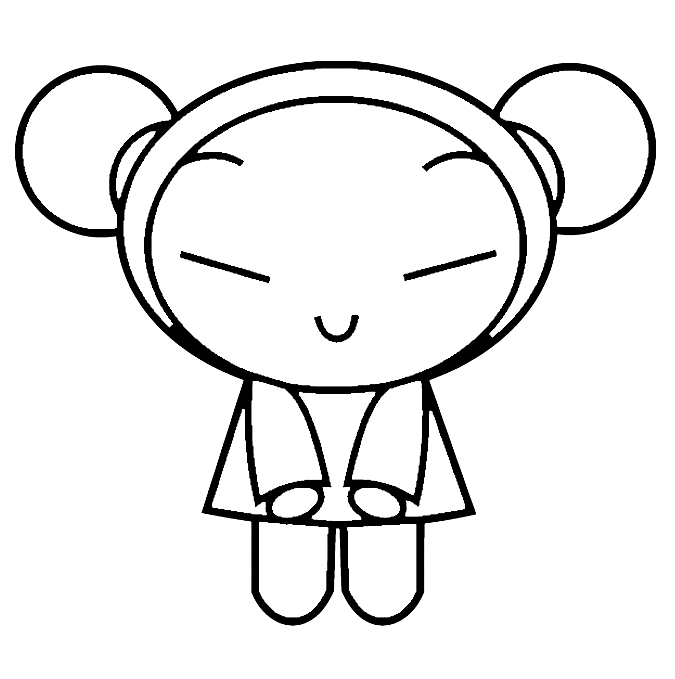 Adorable Pucca Coloring Page