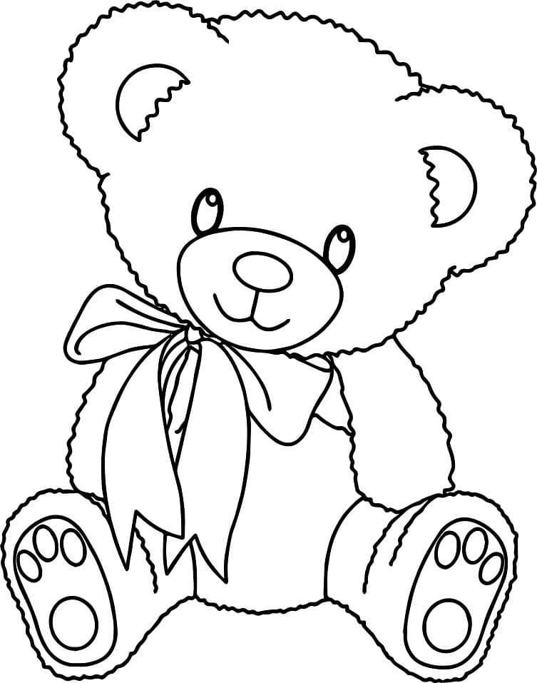 Adorable Teddy Bear Coloring Pages