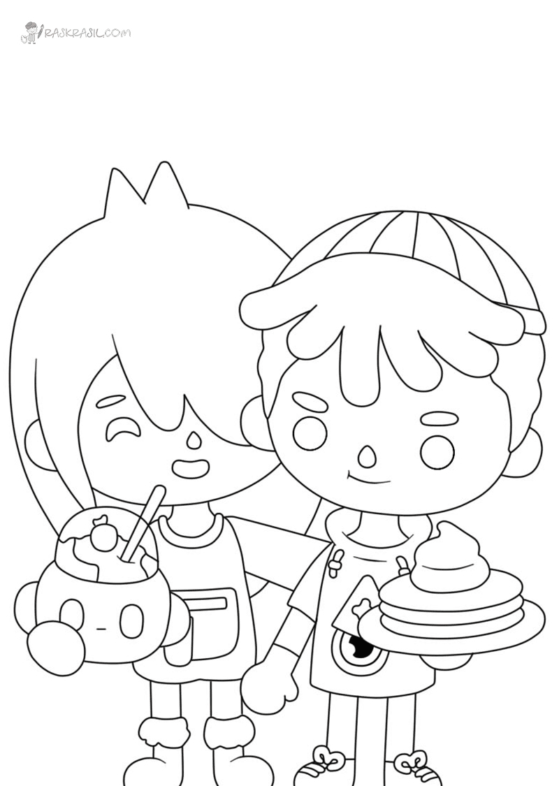 Adorable Toca Life World Coloring Page