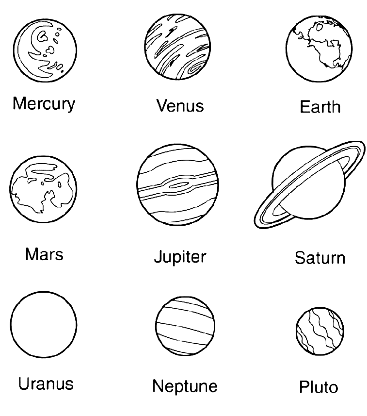 Desenhos De Sistema Solar para Colorir Para Colorir