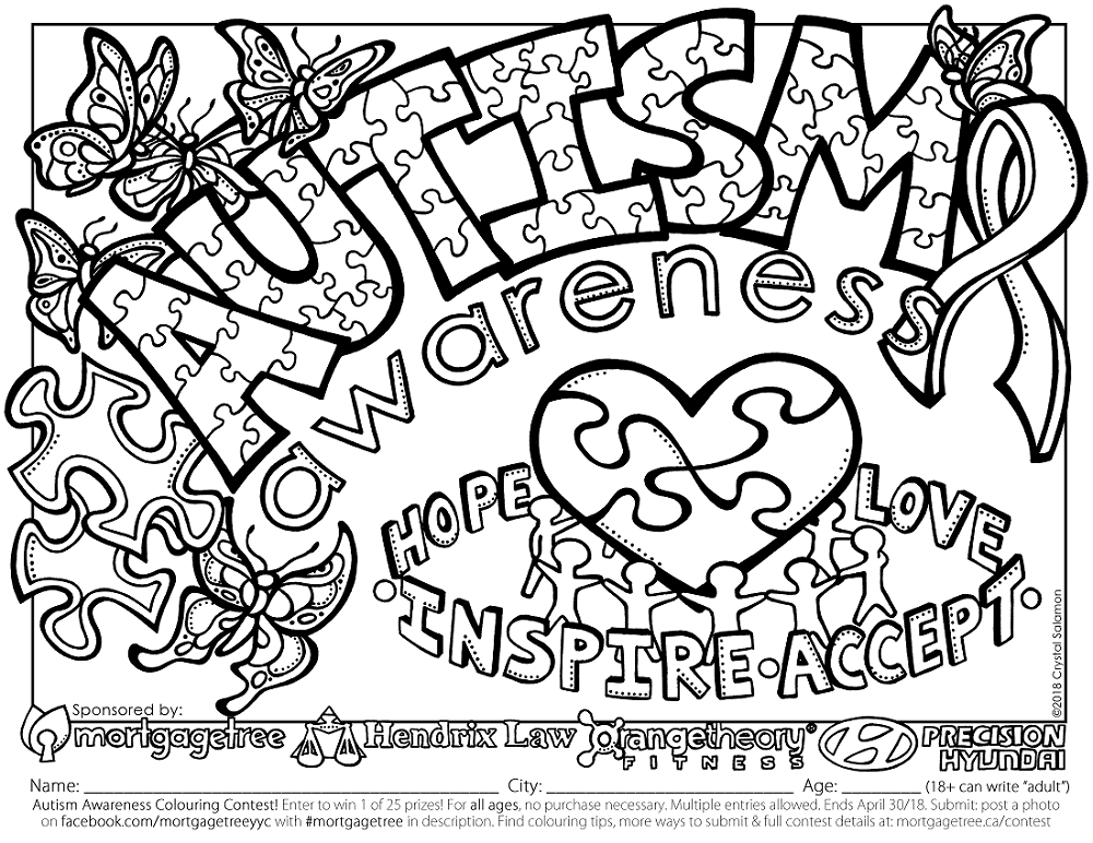 autism coloring pages