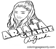 Ariana Grande Coloring Page