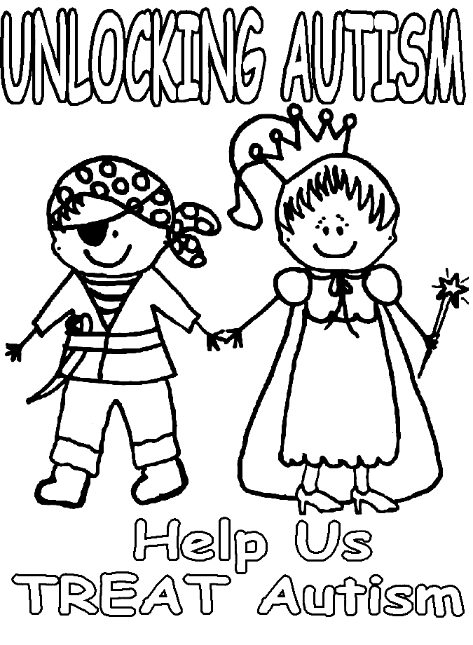 Autism Awareness Free Coloring Page