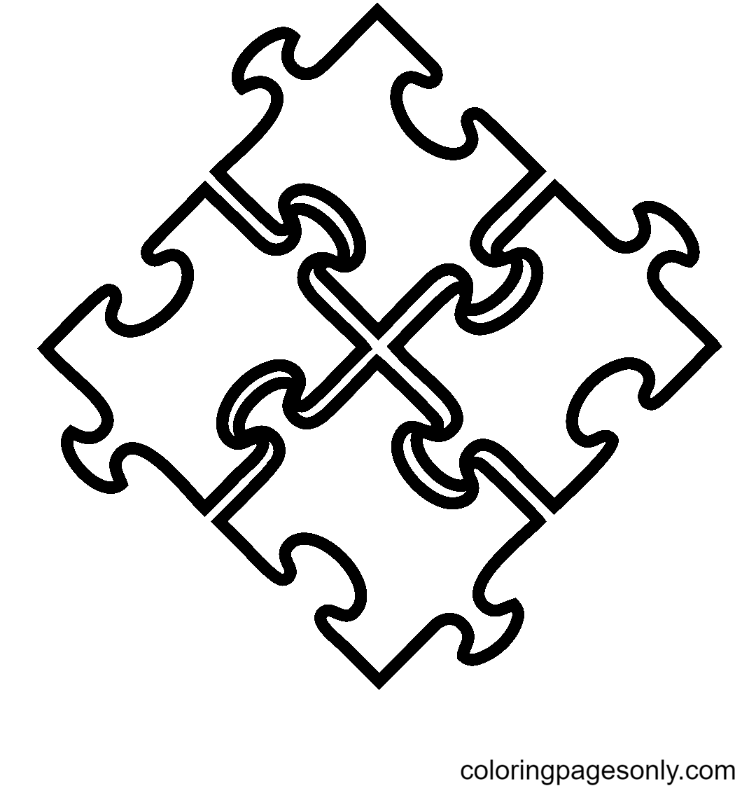Autism Puzzle Piece Coloring Pages