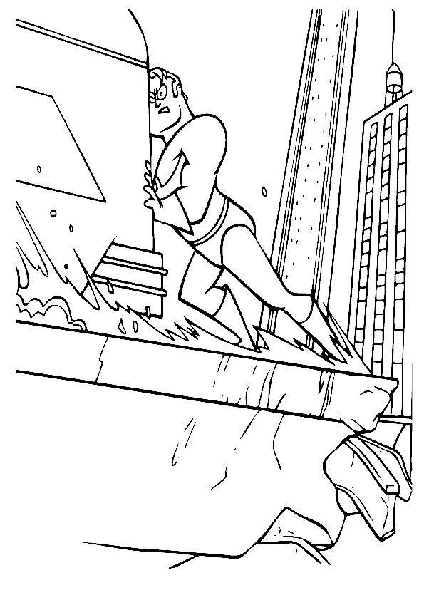 Awesome Mr Incredible Coloring Page