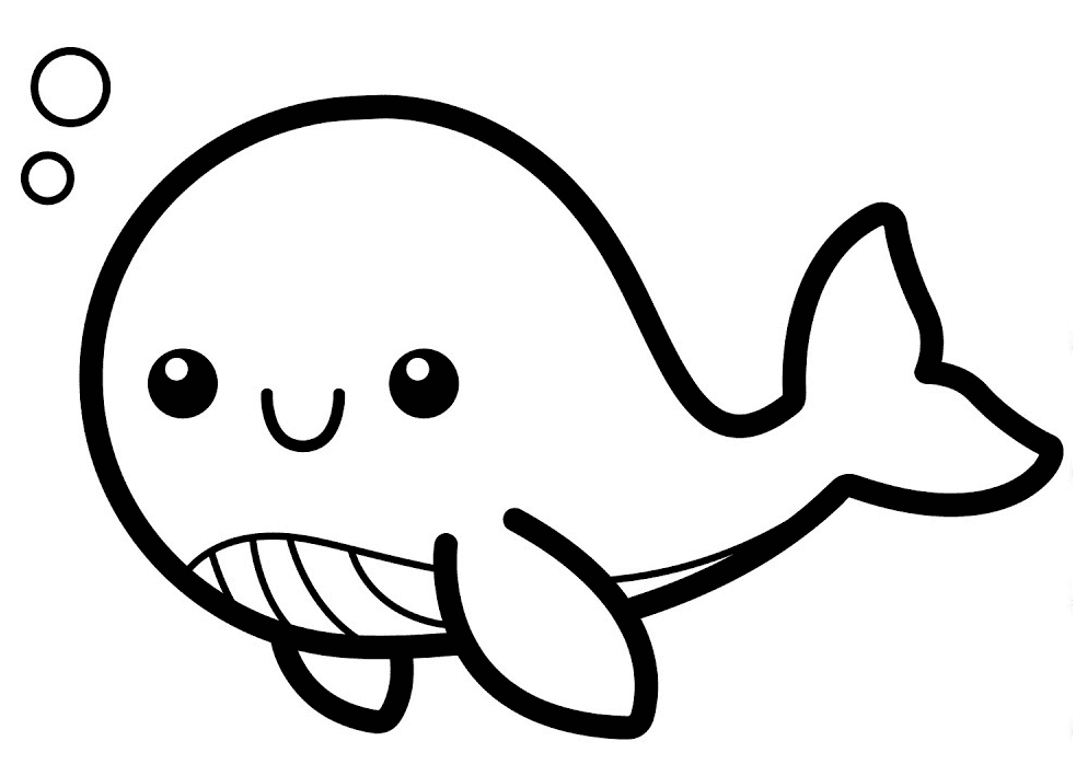 Baby Whale Coloring Page