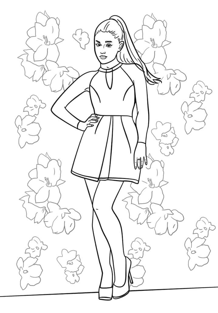 Beautiful Ariana Grande Coloring Pages