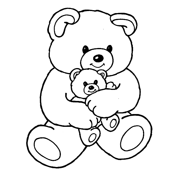 Big and Small Teddy Bears Coloring Pages