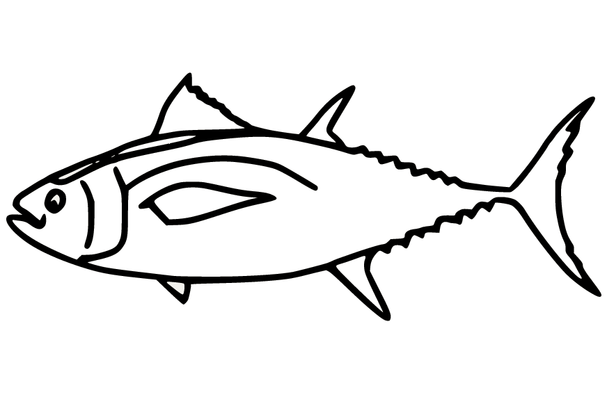 Раскраска Большеглазый тунец