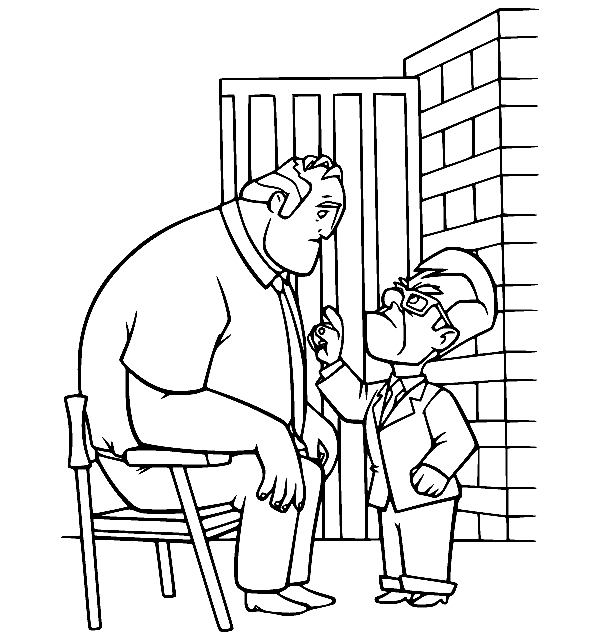 Bob Parr at Work Coloring Page