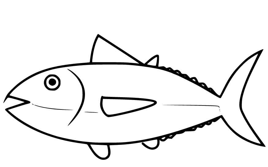 Раскраска бонито тунец