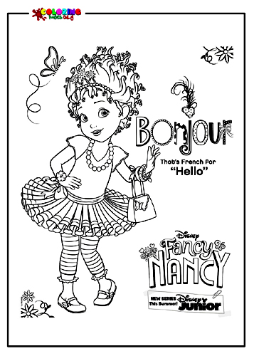 Bonjour-Fancy-Nancy-pagina-da-colorare