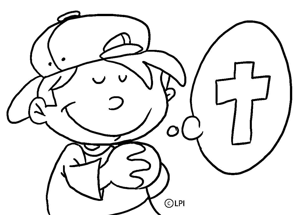 Boy Praying Coloring Page