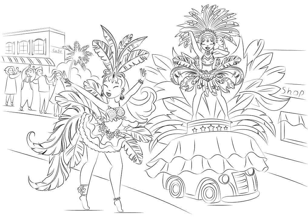 Brazilian Carnival Coloring Pages